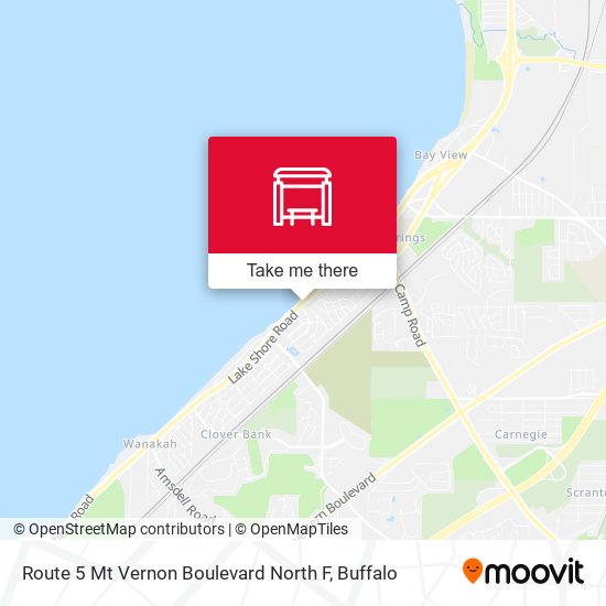 Route 5 Mt Vernon Boulevard North F map