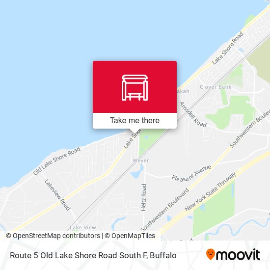 Route 5 Old Lake Shore Road South F map