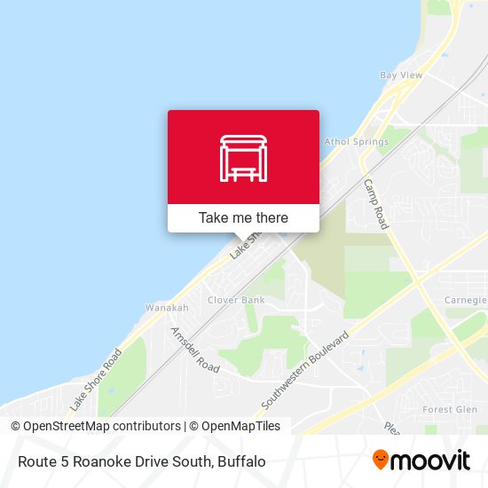 Mapa de Route 5 Roanoke Drive South
