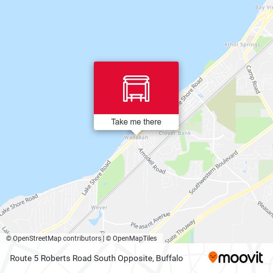 Route 5 Roberts Road South Opposite map