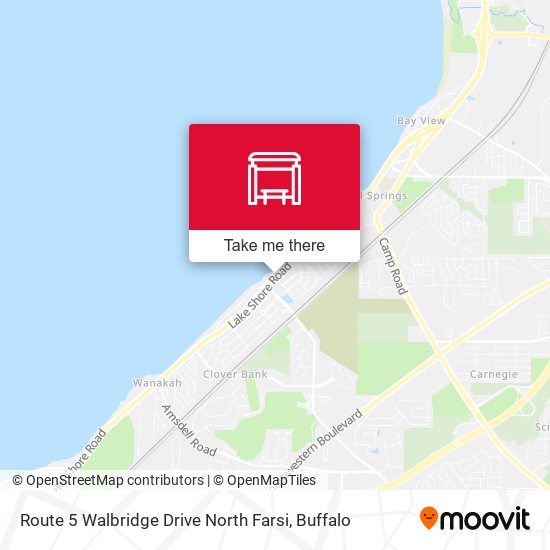 Route 5 Walbridge Drive North Farsi map