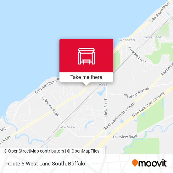 Route 5 West Lane South map