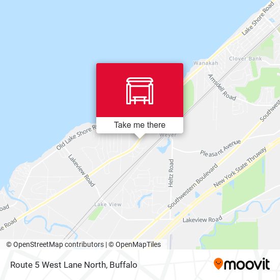 Mapa de Route 5 West Lane North