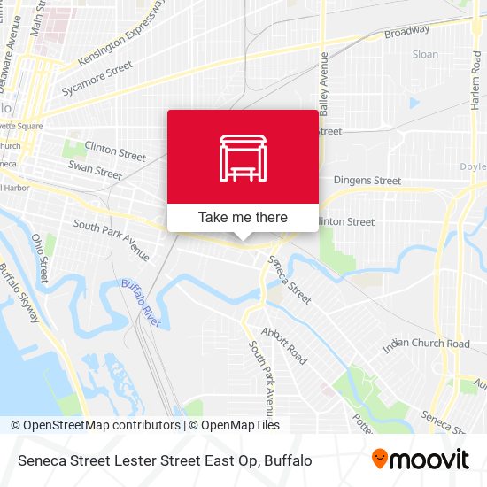 Mapa de Seneca Street Lester Street East Op