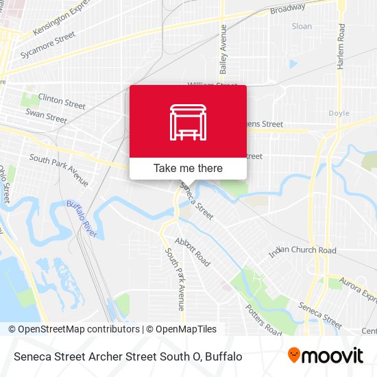 Seneca Street Archer Street South O map