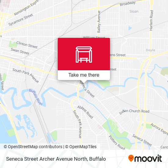Mapa de Seneca Street Archer Avenue North
