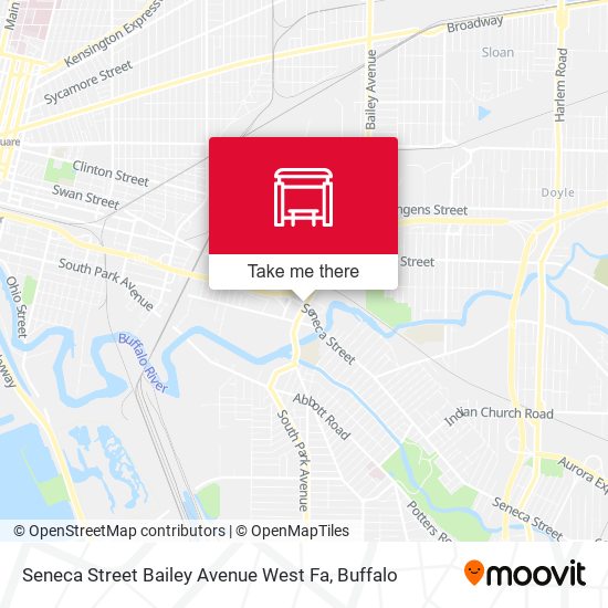 Mapa de Seneca Street Bailey Avenue West Fa