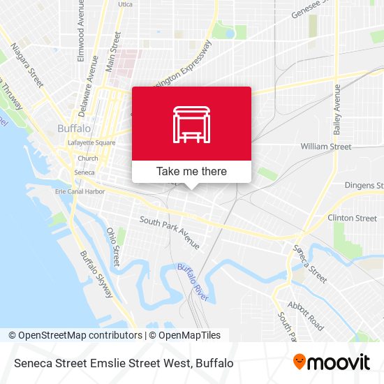 Mapa de Seneca Street Emslie Street West