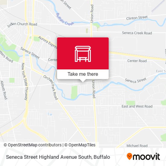 Seneca Street Highland Avenue South map