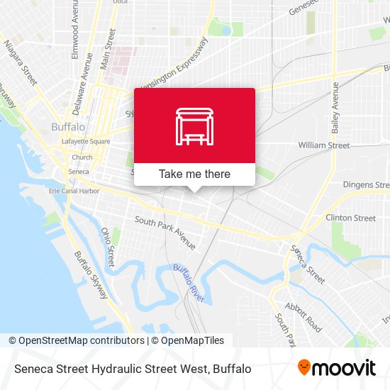 Seneca Street Hydraulic Street West map