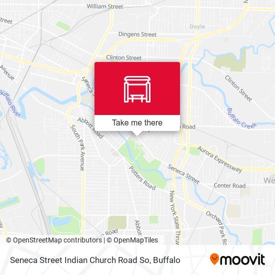 Seneca Street Indian Church Road So map