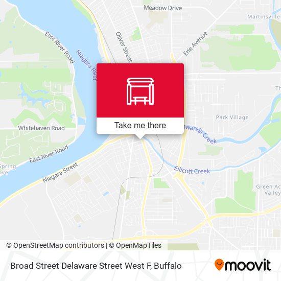 Mapa de Broad Street Delaware Street West F