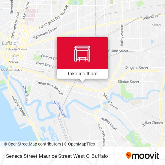 Mapa de Seneca Street Maurice Street West O