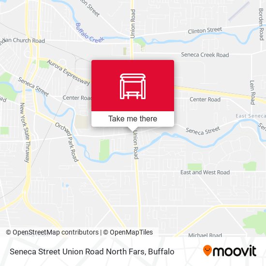 Seneca Street Union Road North Fars map
