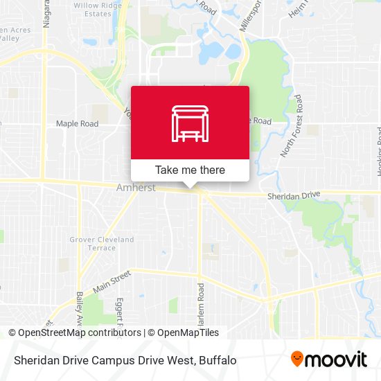 Mapa de Sheridan Drive Campus Drive West