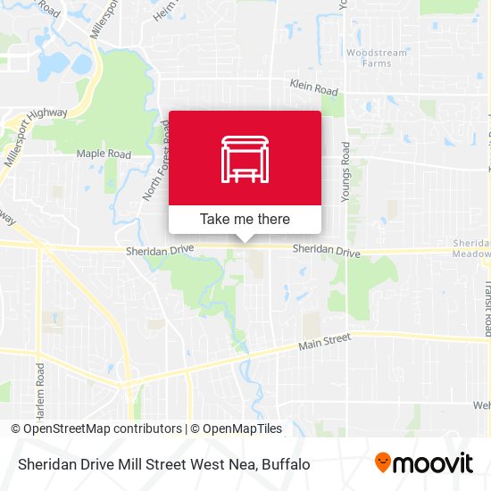 Sheridan Drive Mill Street West Nea map