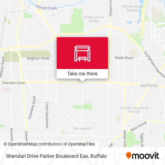 Sheridan Drive Parker Boulevard Eas map