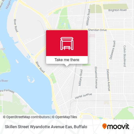 Skillen Street Wyandotte Avenue Eas map