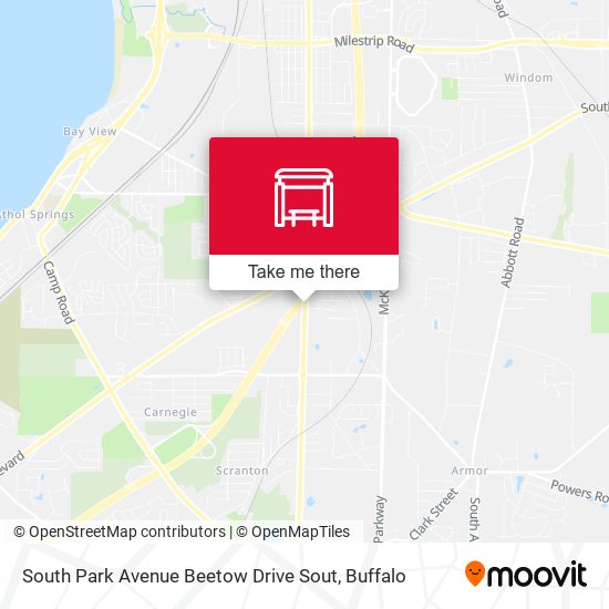 Mapa de South Park Avenue Beetow Drive Sout