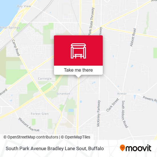South Park Avenue Bradley Lane Sout map