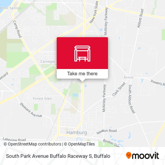South Park Avenue Buffalo Raceway S map