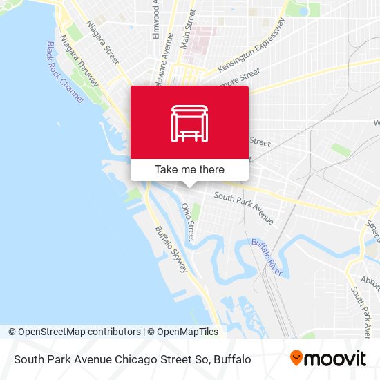 Mapa de South Park Avenue Chicago Street So