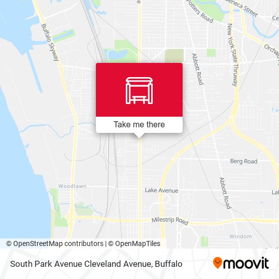 South Park Avenue Cleveland Avenue map