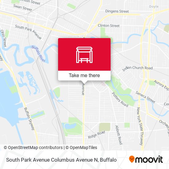South Park Avenue Columbus Avenue N map