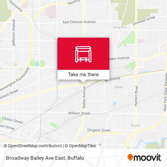 Mapa de Broadway Bailey Ave East
