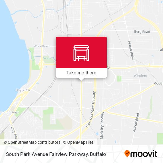 South Park Avenue Fairview Parkway map