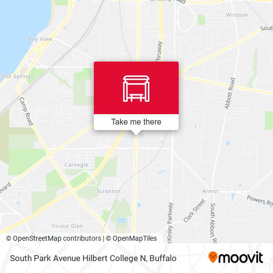 South Park Avenue Hilbert College N map