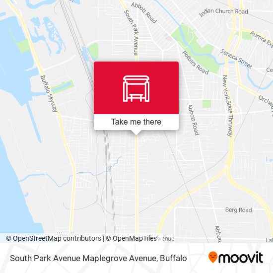 Mapa de South Park Avenue Maplegrove Avenue