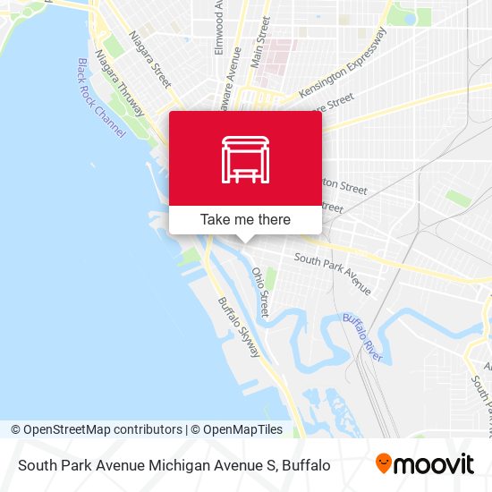 Mapa de South Park Avenue Michigan Avenue S