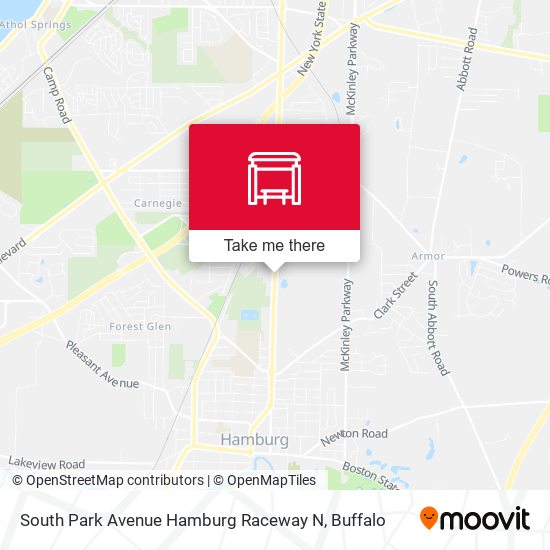 Mapa de South Park Avenue Hamburg Raceway N