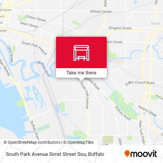South Park Avenue Sirret Street Sou map