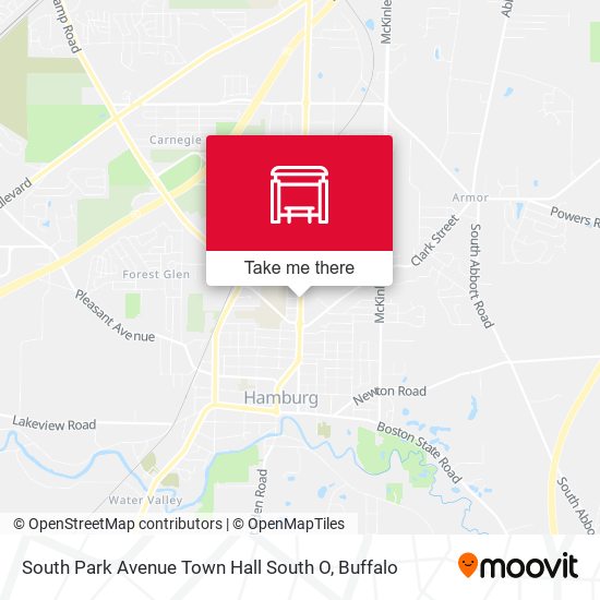 South Park Avenue Town Hall South O map