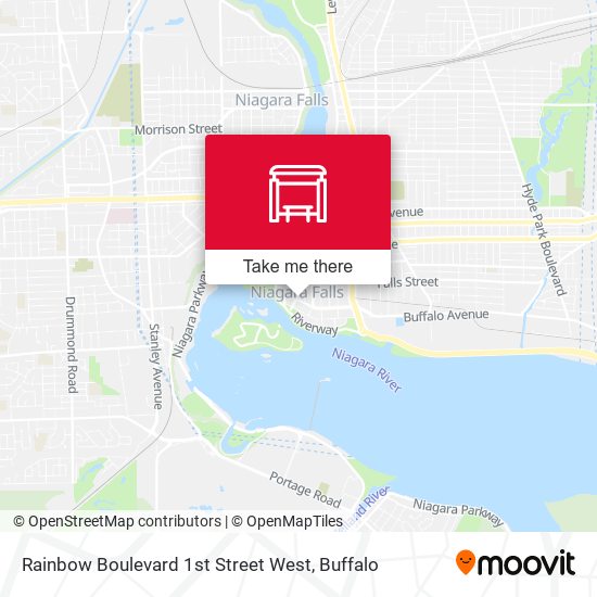 Rainbow Boulevard 1st Street West map