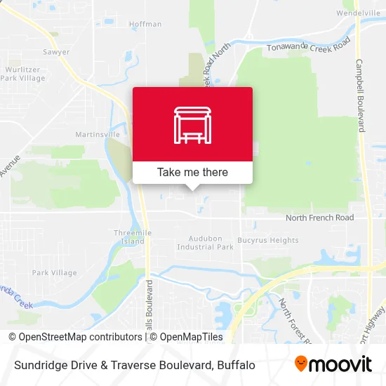 Sundridge Drive & Traverse Boulevard map