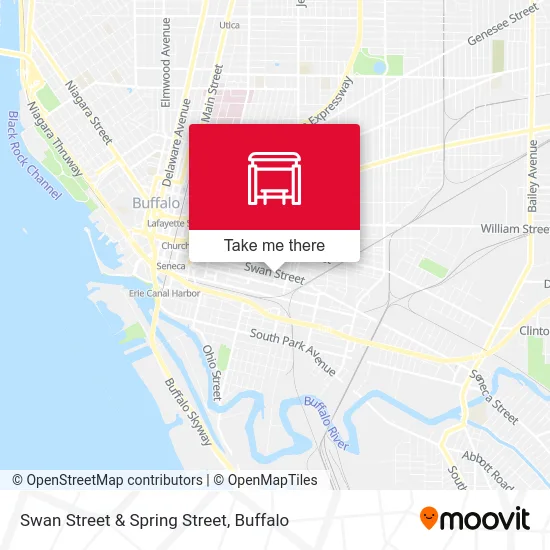 Swan Street & Spring Street map
