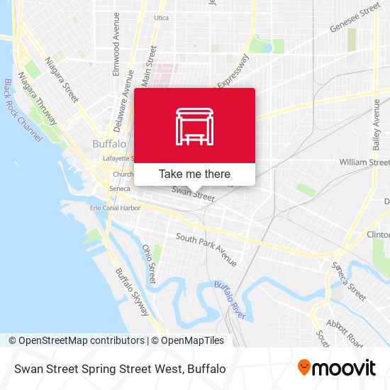 Mapa de Swan Street Spring Street West
