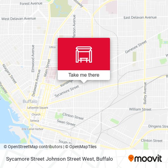 Sycamore Street Johnson Street West map