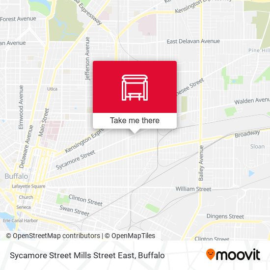 Mapa de Sycamore Street Mills Street East