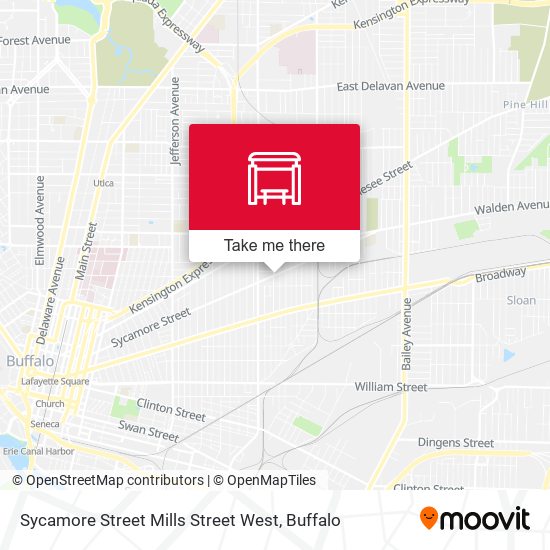 Sycamore Street Mills Street West map
