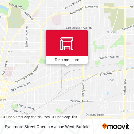 Sycamore Street Oberlin Avenue West map