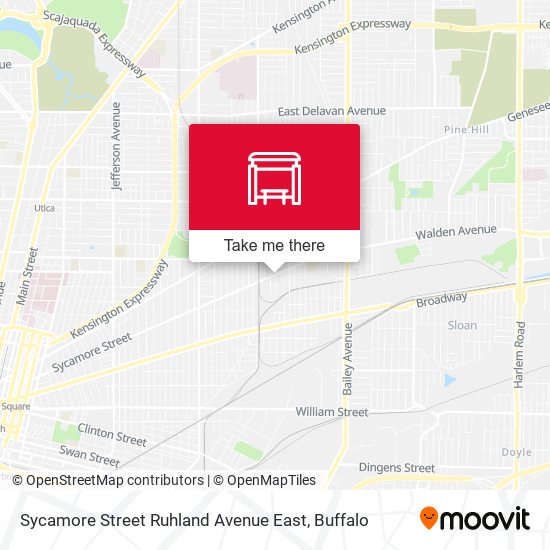 Sycamore Street Ruhland Avenue East map