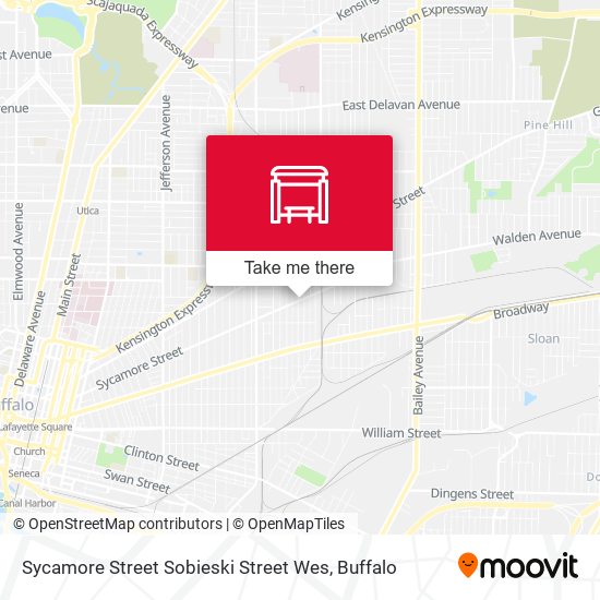 Mapa de Sycamore Street Sobieski Street Wes