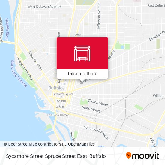 Mapa de Sycamore Street Spruce Street East