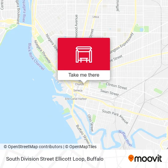 Mapa de South Division Street Ellicott Loop