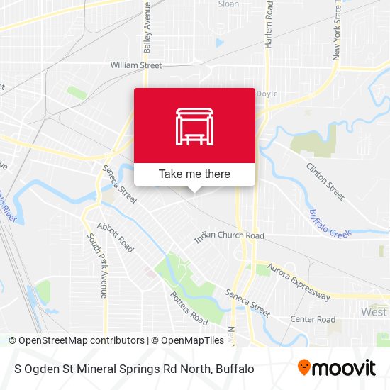S Ogden St Mineral Springs Rd North map