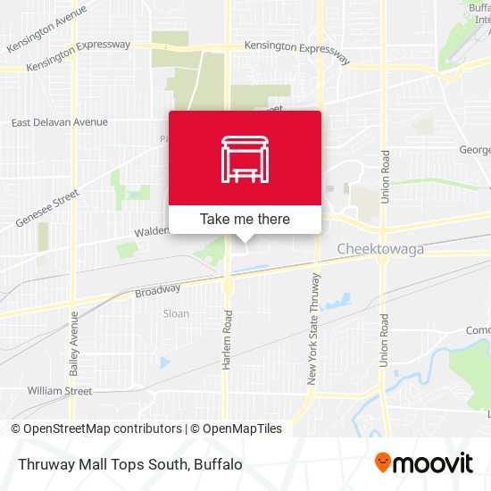 Thruway Mall Tops South map